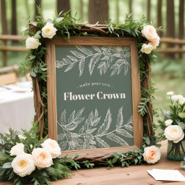 シダの森の花冠ステーションサイン ポスター