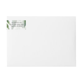 シダの森林群葉のエメラルドの結婚式のまわりの覆い ラップアラウンドラベル