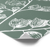 シダの森 ブライダルシャワーのウェルカムサイン ポスター (角)