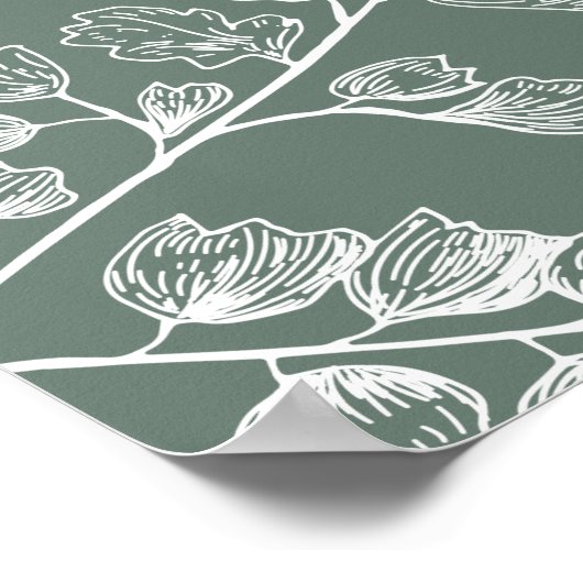 シダの森 ブライダルシャワーのウェルカムサイン ポスター (角)