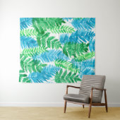 シダの水色 タペストリー (インサイチュ(横))