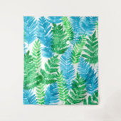 シダの水色 タペストリー (正面)