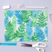 シダの水色 薄葉紙 (クラフト)