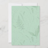 シダの生えた谷のユリ || ソフトグリーン w/ グラフィック 招待状 (裏面)