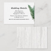 シダの結婚詳細Webサイト囲いカード エンクロージャーカード (正面/裏面)