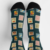 シダの緑の切手のコレクション ソックス (上部)