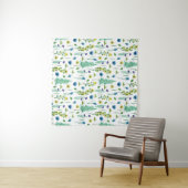 シダの花のシームレスな自然パターン タペストリー (インサイチュ(横))