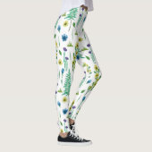 シダの花シームレスな自然パターン レギンス (右)