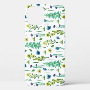 シダの花シームレスな自然パターン iPhone 12ケース