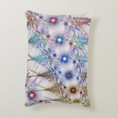 シダの花抽象芸術 アクセントクッション (裏面(縦))