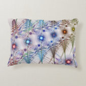 シダの花抽象芸術 アクセントクッション (裏面)