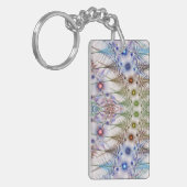 シダの花抽象芸術 キーホルダー (正面左)