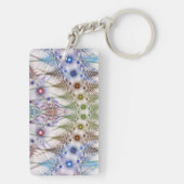 シダの花抽象芸術 キーホルダー (裏面)