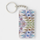 シダの花抽象芸術 キーホルダー (正面)