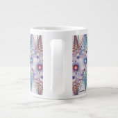 シダの花抽象芸術 ジャンボコーヒーマグカップ (裏面)