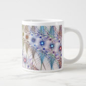 シダの花抽象芸術 ジャンボコーヒーマグカップ (右)