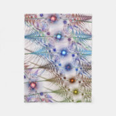 シダの花抽象芸術 フリースブランケット (正面)