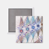 シダの花抽象芸術 マグネット (正面/裏面)