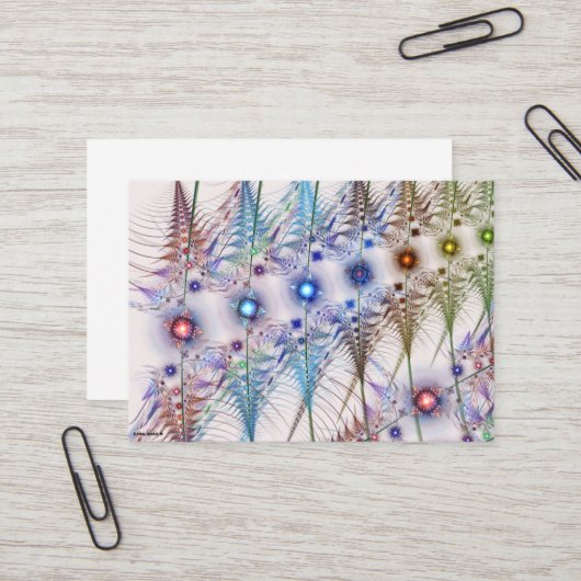 シダの花抽象芸術 名刺 (正面/裏面インサイチュ)