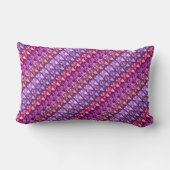 シダの芸術か写真のDiagのストリップの青またはPurplのLumbarの枕 ランバークッション (裏面)