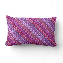 シダの芸術か写真のDiagのストリップの青またはPurplのLumbarの枕