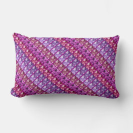 シダの芸術か写真のDiagのストリップの青またはPurplのLumbarの枕 ランバークッション