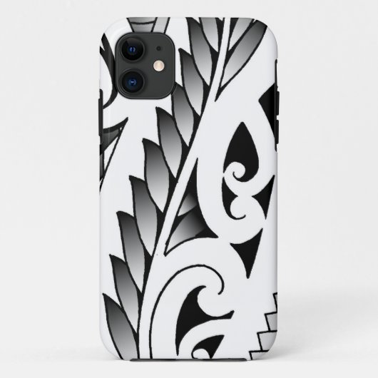 シダの葉が付いているマオリのsilverfern入れ墨パターン Case-Mate iPhoneケース (裏面)