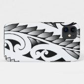 シダの葉が付いているマオリのsilverfern入れ墨パターン Case-Mate iPhoneケース (裏面(横))