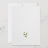 シダの葉と十字架 宗教的な招待状 招待状 (裏面)