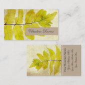 シダの葉のグランジヴィンテージ名刺 名刺 (正面/裏面)