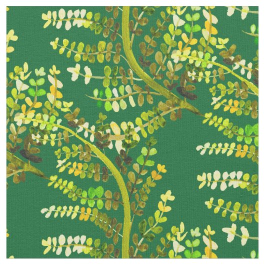 シダの葉のグリーンシダの芸術 ファブリック (クローズアップ)
