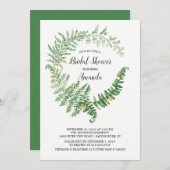 シダの葉のブライダルシャワーの招待状 招待状 (正面/裏面)