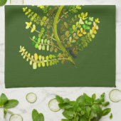 シダの葉の植物芸術 キッチンタオル (折り畳み)