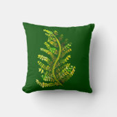 シダの葉の植物芸術 クッション (正面)