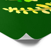 シダの葉の植物芸術 ポスター (角)