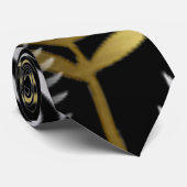 シダの葉金ゴールドシルバーネックタイ ネクタイ (ロール)