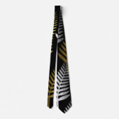 シダの葉金ゴールドシルバーネックタイ ネクタイ (裏面)