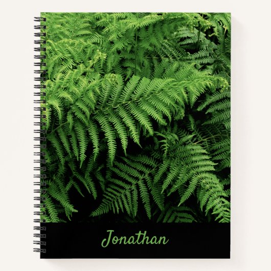 シダの葉（葉）と名前 ノートブック (正面)