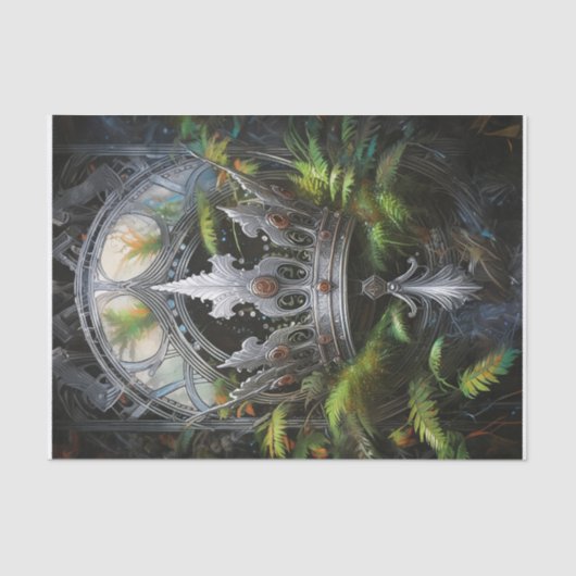 シダの銀の冠 薄葉紙 (正面)