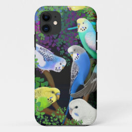 シダのiPhoneの場合のBudgieのオウム iPhone 11 ケース