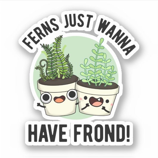 シダは花を食おもしろいべたい シール (正面)