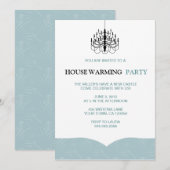 シダウイングス&シャンデリア引っ越し祝いパーティー招待状 招待状 (正面/裏面)