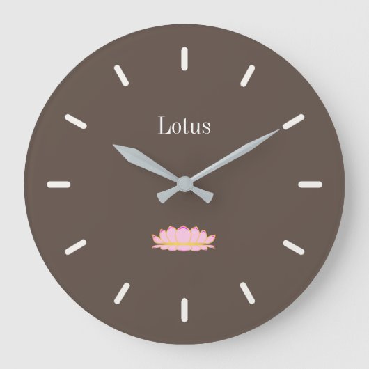 シダエレガントーブラウン ラージ壁時計 (正面)