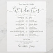 シダグリーンスクリプト結婚式スケジュールタイムライン (正面)