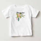 シダバラドングルズフラワーガールウェディングパーティー ベビーTシャツ (正面)
