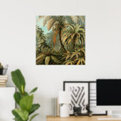 シダヤシの木 アンティーク植物画 シダ アート ポスター (ホームオフィス)