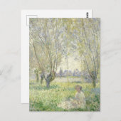 シダレヤナギの女、モネ 1880 ポストカード (正面/裏面)