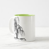 シダレヤナギの木 ツートーンマグカップ (正面左)