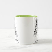 シダレヤナギの木 ツートーンマグカップ (中央)