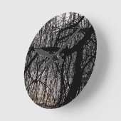 シダレヤナギの木 ラウンド壁時計 (傾斜)